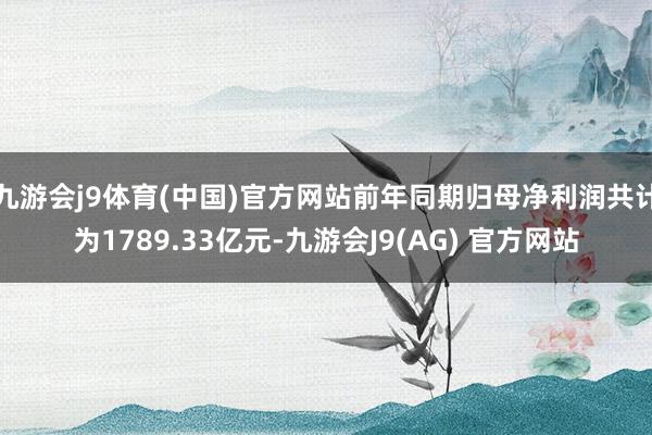 九游会j9体育(中国)官方网站前年同期归母净利润共计为1789.33亿元-九游会J9(AG) 官方网站