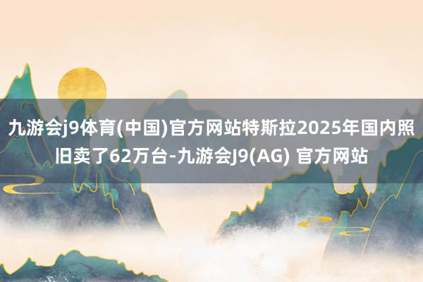 九游会j9体育(中国)官方网站特斯拉2025年国内照旧卖了62万台-九游会J9(AG) 官方网站