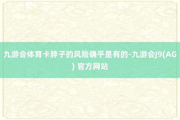 九游会体育卡脖子的风险确乎是有的-九游会J9(AG) 官方网站